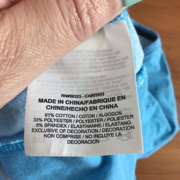 Woman’s Nike Light Blue Crewneck Sweatshirt Cotton Polyester Blend Size‎ Large - Picture 4 of 8